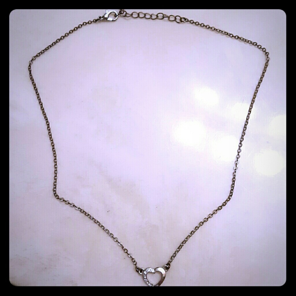 Silver heart necklace